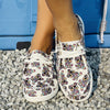 Women's Cartoon Bear Print Slip-On Canvas Shoes: Lightweight, Non-Slip Outdoor Comfort