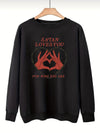 Bold and Cozy: Women's Plus Size Graphic Slogan Sweatshirt - A Perfect Casual Statement Piece