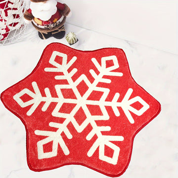Snowflake Wonderland: Christmas-inspired Rug for a Winter Wonderland Bathroom Decor