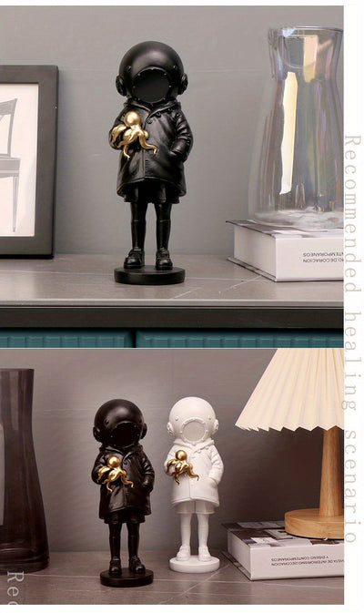 Doodle Master Banksy: The Deep Diver of Loneliness Communication Sculpture for Home and Living Room Decor