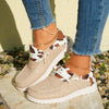 Trendy Cow Pattern Women's Canvas Shoes - Comfortable Lace Up Outdoor Shoes for Casual Wear