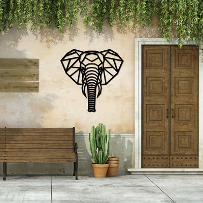 Animal Kingdom Metal Art: Captivating Wooden Geometric Wall Decor for Home, Nursery, or Housewarming Gift