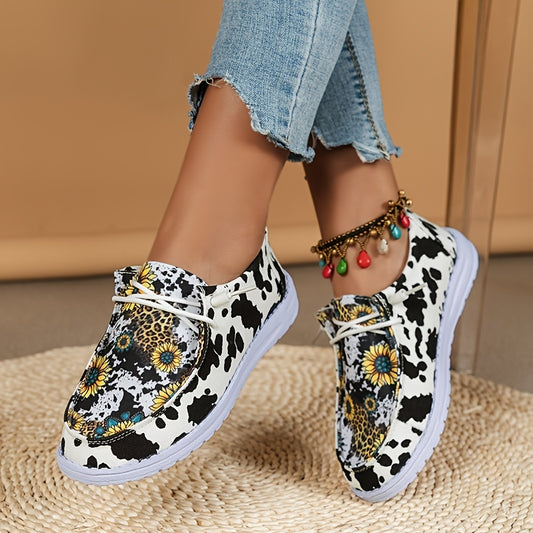 Experience ultimate comfort with these stylish and lightweight Women's Sunflower & Leopard Print Canvas Shoes. Featuring a slip-on design, they are designed to offer maximum breathability and comfort with every step. A perfect combination of style and practicality, these canvas shoes are ideal for everyday wear.