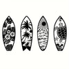 Coastal Vibes: Metal Surfboard Wall Decor - Summer Metal Turtle, Palm Tree & Surfboard Beach Sign - Enhance Your Indoor & Outdoor Space with Coastal Metal Wall Art