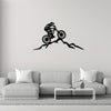 Eye-Catching Mountain Biker Metal Wall Art: Fade-Resistant and Rust-Free Aluminum Composite Wall Decor for Adventurous Spaces