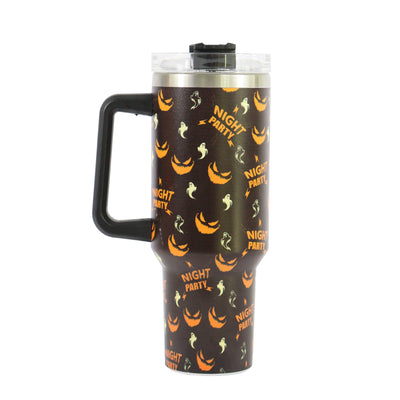 40oz Halloween Pattern Stainless Steel Insulated Cup: Your Ultimate Travel Companion for Camping, Outdoor Adventures, and the Perfect Halloween Gift