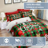 Christmas Wonderland: Festive Duvet Cover Set with Delightful Tree, Gingerbread Man, and Snowflake Print - Includes 1 Duvet Cover and 2 Pillowcases(No Core)