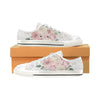 Pastel Rose Shoes, Watercolor Floral Dots Women's Classic Canvas Shoes