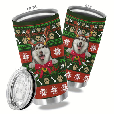 Stylish and Festive: 20oz Christmas Cup Stainless Steel Tumbler, Perfect Holiday-themed Travel Mug for Gifting