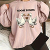 Goose Letter Print: Women's Plus Size Casual Sweatshirt with Long Sleeve Round Neck Design