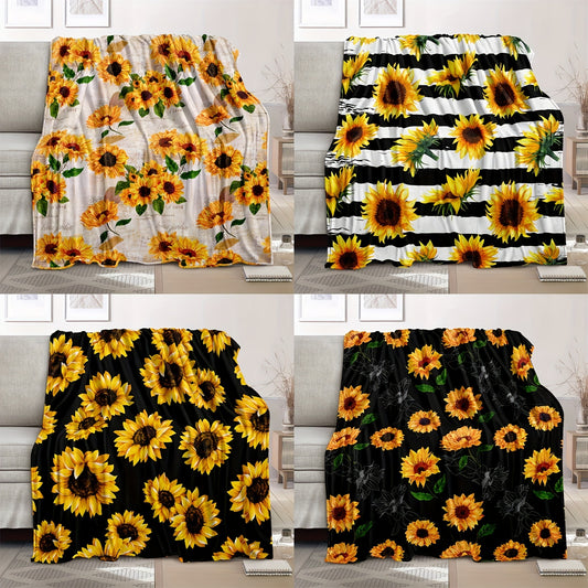 This soft, warm blanket makes the perfect gift for any occasion. The beautiful sunflower pattern provides a cozy, inviting atmosphere, perfect for any home décor, travel, wedding, birthday, or Christmas. Enjoy luxurious comfort with this unique and stylish gift.