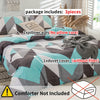 Color Block Pattern Bedding Set, 1pc * Duvet Cover + 2pcs * Pillowcase, Without Pillow Core