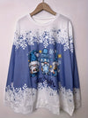 Winter Wonderland: Women's Plus Size Gnome & Snowflake Casual Sweatshirt