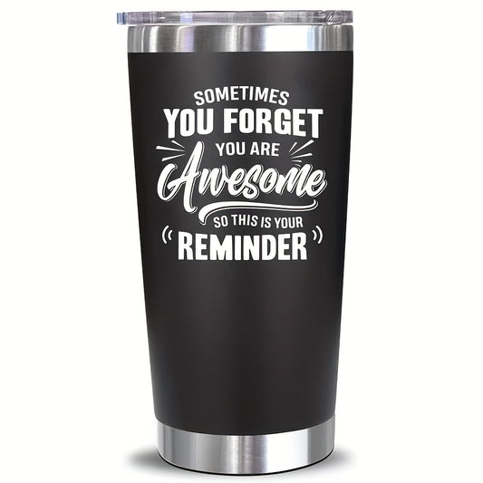 This 20oz Letter Print Tumbler is a perfect gift for friends or family, for special occasions such as birthdays, Father’s Day, Graduation, and Thank You gifts. It’s insulated to keep drinks hot or cold for up to 6 hours, and its sleek design showcases your customized message in style.