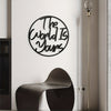 The World is Your Metal Art Wall Decor: Stylish Stainless Steel Art for Your Living Space