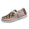 Stylish Leopard Print Canvas Shoes for Women - Colorblock Lace Up Flat Canvas Shoes for Casual Comfort and Fashionable Style