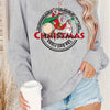 Cozy Christmas Santa Letter Print Sweatshirt: Stylish and Adorable Long-Sleeve Crew Neck for Women's Clothing