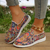 Floral Colors Print Canvas Shoes for Women - Comfortable Low Top Walking Shoes