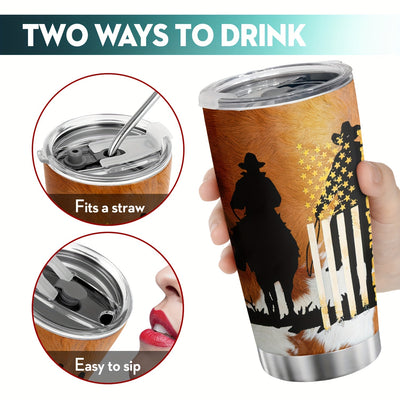 20oz Cool Hunter Stainless Steel Tumbler: The Perfect Gift for Patriotic Dad & Son Huntsmen! Ideal Christmas & Birthday Gift