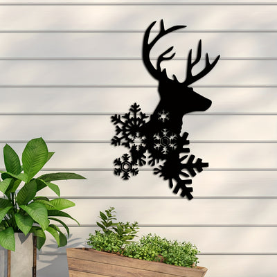 Merry Christmas Metal Deer Wall Decor: A Festive Addition to Any Room