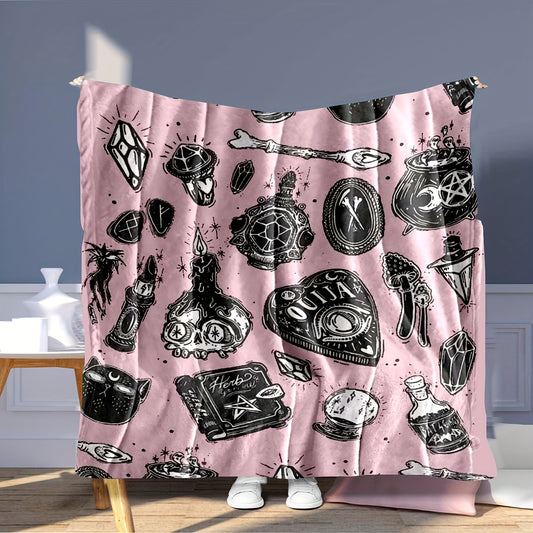 Experience comfort and style with the Cozy and Stylish Witch Pattern Blanket. The perfect gift for family and friends, this blanket is ideal for all seasons and occasions. Enjoy its soft and breathable fabric and fun, unique witch pattern.