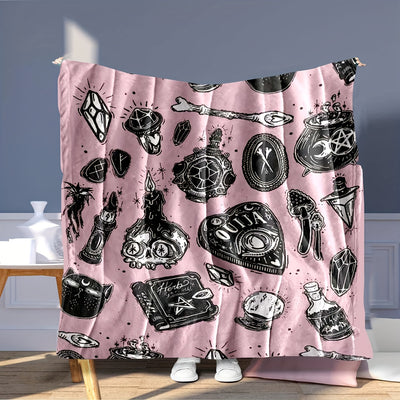 Experience comfort and style with the Cozy and Stylish Witch Pattern Blanket. The perfect gift for family and friends, this blanket is ideal for all seasons and occasions. Enjoy its soft and breathable fabric and fun, unique witch pattern.