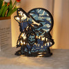 Wolf Head 3D Wooden Art Carving LED Night Light: A Majestic Addition to Your Home Decor and a Perfect Father's Day Gift!