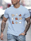 Cute Cats Pattern Print Men's Graphic Tee: A Playful Addition to Your Summer Wardrobe