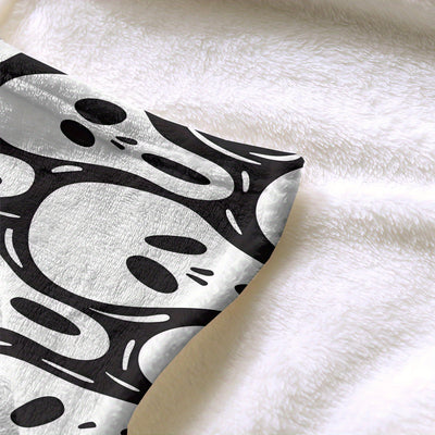 Spooktacular Ghost Halloween Throw Blanket: The Perfect Gift for a Cute and Cozy Halloween Season!