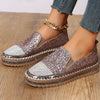 Glittering Comfort: Non-Slip Sequin Casual Sneakers for Women with Lightweight Sole and Thick Platform