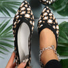 Leopard Chic: Women's Stylish Pointed Toe Slip-On Flats for Effortless Casual Elegance