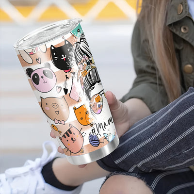 Refresh and Hydrate in Style: 20oz Cartoon Pattern Stainless Steel Water Bottle - Vacuum Insulated for Outdoor Activities, Sports, Fitness, and Travel