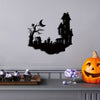 Enchanting Metal Art Cat Silhouette Yard Signs: Perfect Halloween Outdoor Decorations for Your Garden and Patio