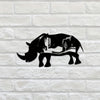 Forest Bison and Rhinoceros Metal Wall Decor: Captivating Wildlife Art for Your Living Room or Bedroom