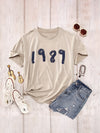 1989 Letter Print Crew Neck T-Shirt: A Stylish Summer Essential for Women's Casual Wardrobe