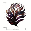 Decorative Metal Art Feather Wall Stickers - Self-Adhesive, Removable, Perfect for Home, Living Room, Bedroom, and Nursery Decor