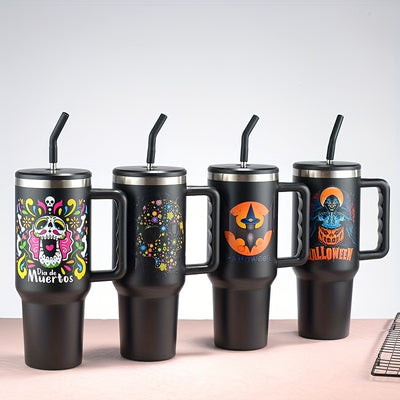 This Halloween Design Water Tumbler is the perfect item for any kitchen. With a capacity of 1,200ml, this tumbler is made of high-grade ceramic and features a unique design of skulls, bats, and pumpkins. Its cute and festive design is ideal for Halloween decorations and summer drinks.