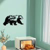 Wildlife Harmony: Metal Bear and Forest Wall Art - A Modern Décor Masterpiece for Nature Enthusiasts