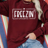 Cozy and Stylish: Women's Letter Print Pullover Sweatshirt for Fall/Winter Fashion