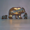 Add a majestic touch to your bedroom with the Grizzly Bear Wooden Art Carving Light. Crafted from a single piece of wood, this light features a unique design of a grizzly bear, providing a unique and eye-catching piece of art. The built-in LED light provides a soft, inviting light for a soothing ambience. Upgrade your bedroom's decor with this one-of-a-kind art carving.