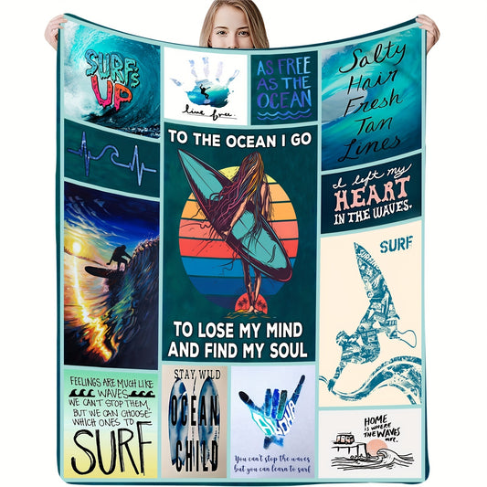This Perfect Surfing Lovers Flannel Blanket is an essential for year-round comfort and stylish home décor. Made from high-quality fabric, it's perfect for naps, and makes for an ideal birthday or holiday gift. Its easy-clean and maintain features ensures its lasting beauty.