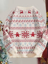 Winter Wonderland: Christmas Snowflake Knitted Pullover Sweater - Stay Cozy and Stylish This Season!