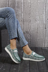 Poker Chic: Women's Fashion Lace-Up Boat Shoes with Card Pattern