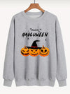 Pumpkin and Letter Print Plus Size Halloween Sweatshirt: A Cozy and Casual Must-Have for Women