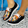 Charming and Comfortable: Women's Cartoon Beauty Pattern Loafers - Slip-On, Soft Sole, Lightweight Canvas Shoes