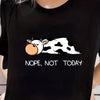 Cute Cow & "Nope, Not Today" Letter Print Tshirt , Casual Short Sleeve Breathable Classic Crew Neck T-shirts, Women's Clothing