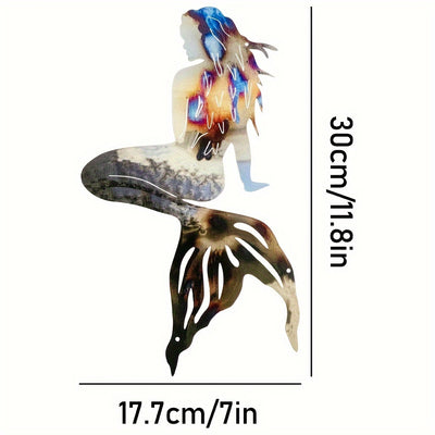 Mermaid Metal Art Wall Hanging: Exquisite Art Decoration for Indoor and Outdoor Spaces