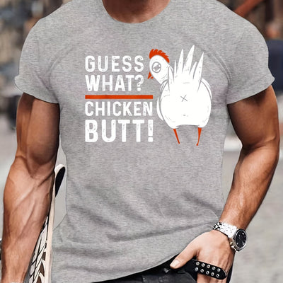 Funky Fowls: Men's Casual Trendy Chicken Print T-shirt – Hip Hop Tees for Summer Holiday Gift