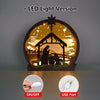 Nativity Scene: Exquisite 3D Wooden Art Carving for Holiday Décor and Memorable Art Night Light