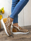 Cozy and Stylish: Women's Leopard Print Fuzzy Slip-On Shoes - Perfect for Winter